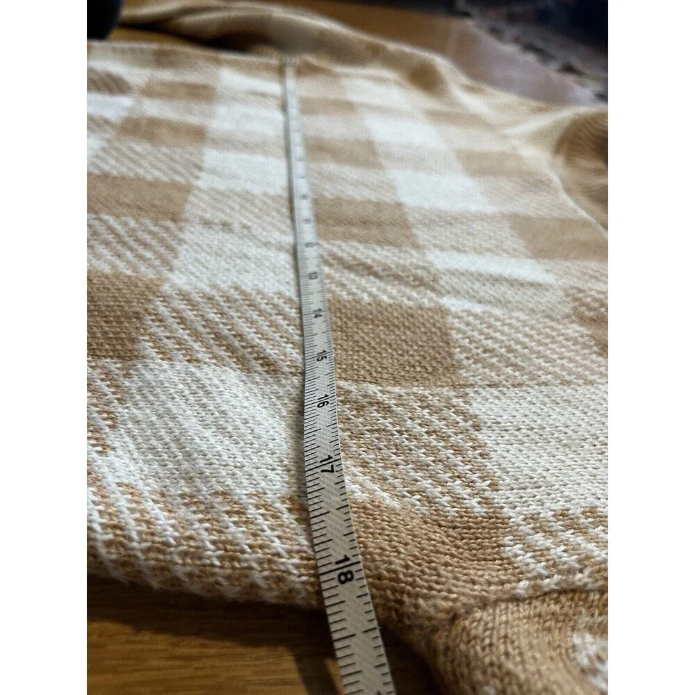 LPA Tan Floyd Checkered Sweater Mini Dress Size XS - Picture 11 of 11